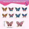 20Pcs Butterfly Alloy Enamel Pendants & Links Connectors JX228A-7