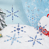 6Pcs 3 Styles Glass Beaded Snowflake Multi-Strand Links PALLOY-SP00003-4