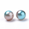Rainbow Acrylic Imitation Pearl Beads OACR-R065-6mm-09-2