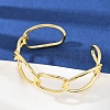 Brass Cuff Bangles for Women BJEW-C112-10G-2