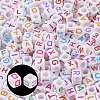 DIY 6mm Cube Bead Stretch Bracelet Kits for Children's Day DIY-YW0001-82-3