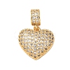 Brass Micro Pave Cubic Zirconia European Dangle Charms KK-K408-55G-2