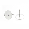 Non-Tarnish 304 Stainless Steel Stud Earring Findings A-STAS-D448-088P-12mm-2