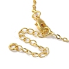 Golden Brass Crescent Moon Pendant Necklace with Rhinestone NJEW-Z015-01B-G-2