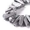 Natural Quartz Crystal Points Beads Strands G-K181-B13-2