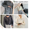 100Pcs 4 Styles 1-Hole Cloth Buttons BUTT-CY0001-09B-4