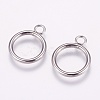 Tarnish Resistant 304 Stainless Steel Toggle Clasps STAS-E144-073P-2