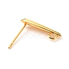 Brass Stud Earring Findings X-KK-F824-003G-3