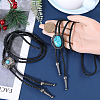 2Pcs 2 Style Imitation Leather Bolo Tie for Men NJEW-GF0001-07-3