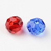 Faceted Rondelle Transparent Glass Beads GLAA-R152-6mm-M1-5