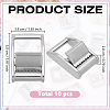 10Pcs Stainless Steel Cam Lock Lever Buckles STAS-GO0001-35-2