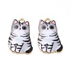 Alloy Enamel Pendants ENAM-M046-12G-E-2