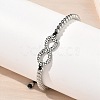 304 Stainless Steel Infinity Link Bracelets BJEW-F534-01P-2