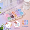 100G 10 Colors Transparent Spray Painted Glass Seed Beads SEED-TA0001-66-5
