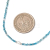 2MM Faceted Round Natural Apatite Beaded Necklaces NJEW-JN05918-02-3