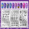 3Pcs Plastic Nail Art Image Templates AJEW-PH0006-64-3