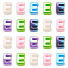 20Pcs UV Plating Opaque Acrylic European Beads OACR-TADJ0001-16E-2