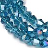 Transparent Electroplate Glass Beads Strands EGLA-A039-T2mm-B01-3