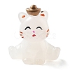 Luminous Resin Lucky Cat Display Decorations DJEW-P020-01D-2