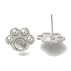 Brass Stud Earring Findings KK-K388-09P-1
