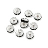 Brass Grade A Rhinestone Spacer Beads RB-A004-12-3