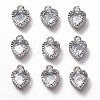 Heart Alloy Charms ZIRC-R007-043A-02-2