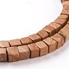 Natural Wood Lace Stone Beads Strands G-F631-K07-3