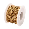 304 Stainless Steel Textured Paperclip Chains CHS-I009-01G-4