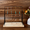5-Tier Black Iron Earring Card Display Stands EDIS-WH0041-03-5
