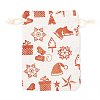 Christmas Theme Cotton Fabric Cloth Bag ABAG-H104-B13-3