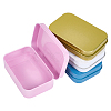 4Pcs 4 Colors Iron Jewelry Storage Boxes with Hinged Lid CON-SP0001-19-1