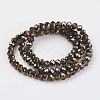 Electroplate Transparent Glass Beads Strands EGLA-A034-T6mm-P15-2