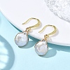 Electroplated Natural Keshi Pearl Dangle Earrings EJEW-JE06709-1