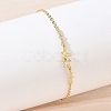 Brass Pave Clear Cubic Zirconia Link Bracelets KK-CBA6980-22G-3