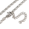 304 Stainless Steel Lumachina Chain Necklaces NJEW-C060-01A-P-2