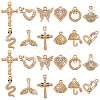 24Pcs 12 Styles Alloy Crystal Rhinestone Pendants FIND-WR0012-69-1