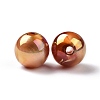 UV Plating Rainbow Iridescent Acrylic Beads PACR-H003-12-3