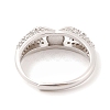 925 Sterling Silver Micro Pave Cubic Zirconia Design Ring Mounts Fittings with Pearl Seat STER-B003-13P-3