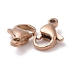 Ion Plating(IP) 304 Stainless Steel Lobster Claw Clasps STAS-H353-E-02RG-2