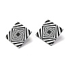 Resin Stud Earrings EJEW-I257-01E-1