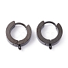 304 Stainless Steel Huggie Hoop Earrings Findings Ion Plating(IP) STAS-I167-01B-EB-1