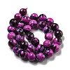 Faceted Natural Fire Crackle Agate Beads Strands G-F447-12mm-N18-3