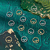 12Pcs 2 Clors 201 Stainless Steel Links Rings STAS-UN0041-28-5