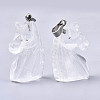 Carved Natural Quartz Crystal Pendants G-N0327-002M-3