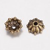Tibetan Style Alloy Fancy Bead Caps X-PALLOY-D348-09AB-1