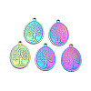 Ion Plating(IP) 201 Stainless Steel Pendants STAS-T063-188M-1