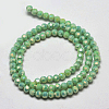 Faceted Round Full Rainbow Plated Electroplate Glass Beads Strands EGLA-J130-FR02-2