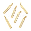 Brass Micro Pave Clear Cubic Zirconia Pendants X-ZIRC-P086-18G-1