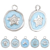 6Pcs 6 Styles 304 Stainless Steel Pendants STAS-YW0011-12P-1
