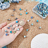 100Pcs Glass Pendants PALLOY-HY00102-4
